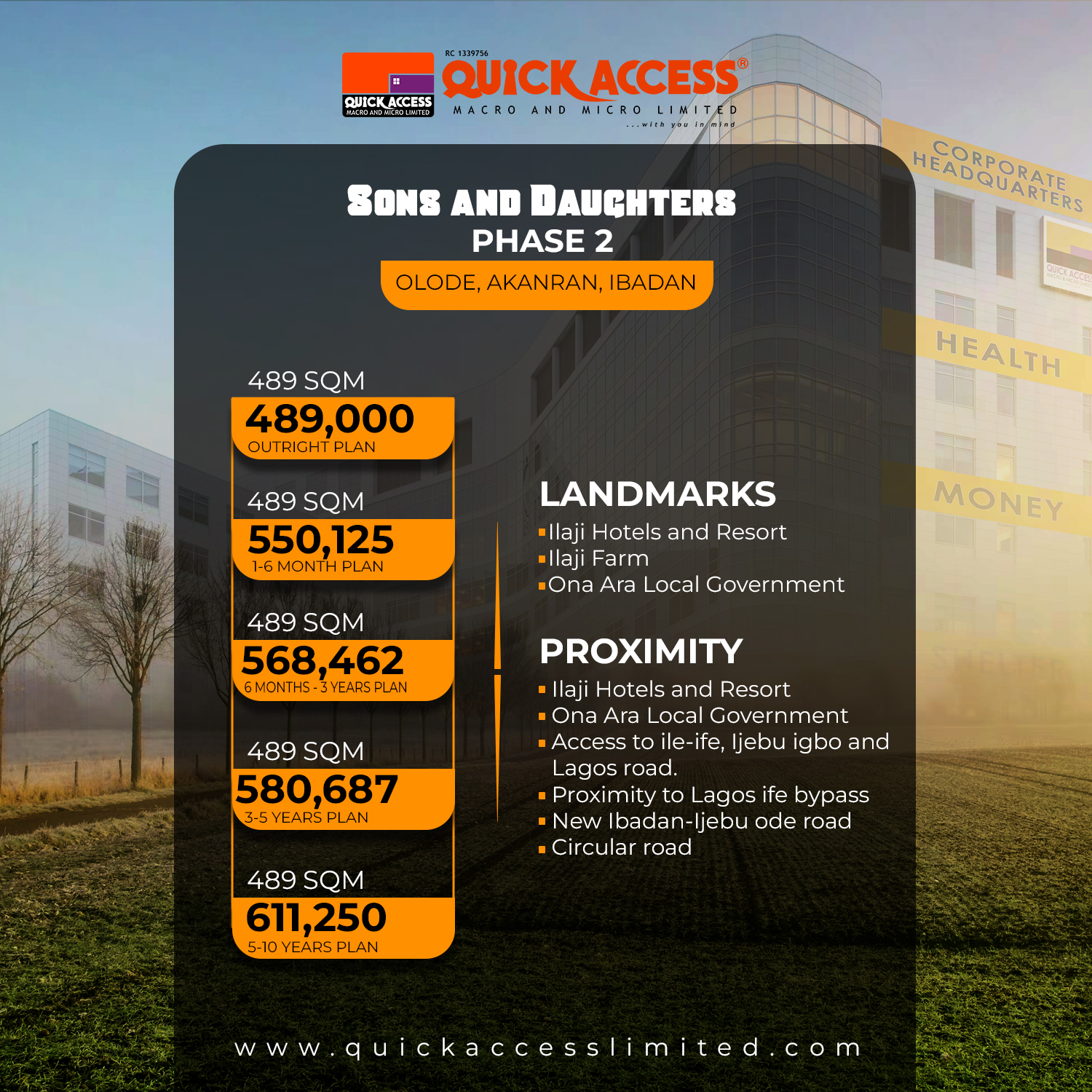 Sons & Daughthers Phase 2 Plot 16 (489 SQM)